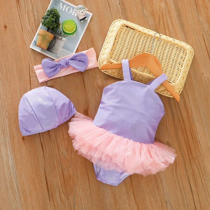 

2026 New Children's Swimsuit Cute Cake Skirt Baby Fashion Swimsuit Fashion and Cute Outwear Suit
