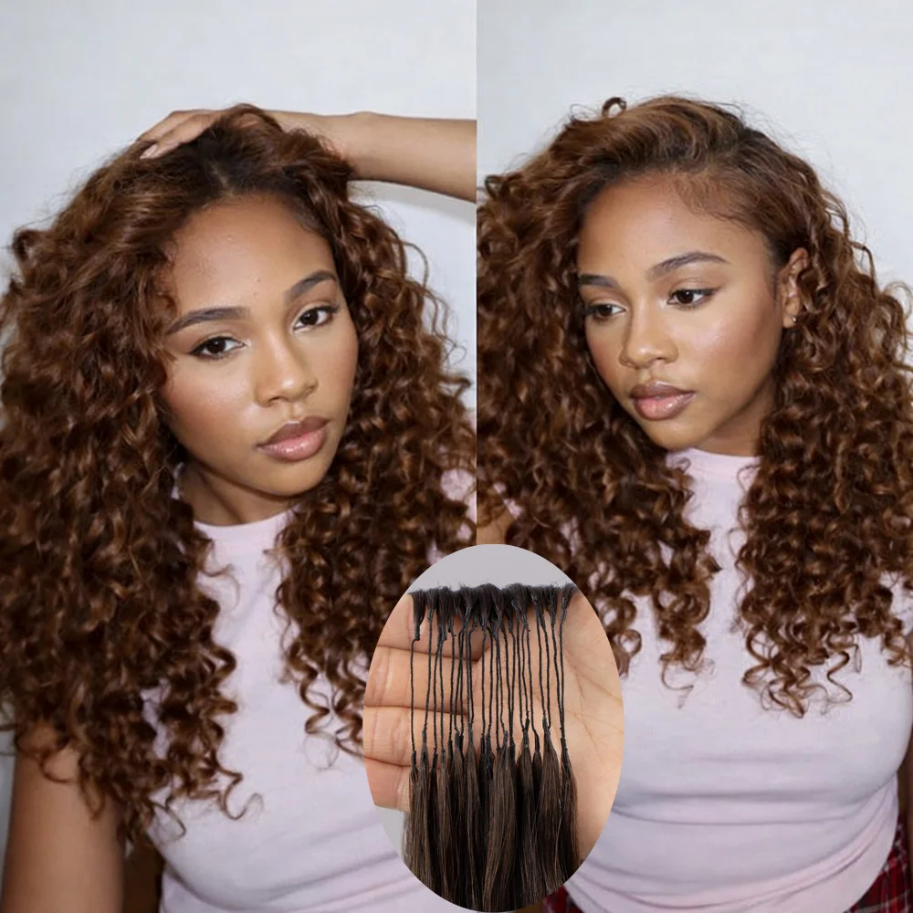 

Наращивание волос Miracle Knots: шоколадно-коричневые пряди Deep Wave для крючкового плетения, предварительно разделенные, легкие, как перья, для крючковых косичек