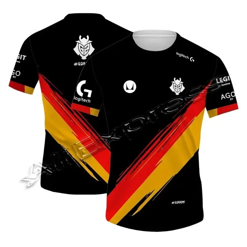 

Футболка для киберспорта G2 Team Niko, спортивная мужская футболка для игр CS:GO, LoL, соревнований, тренировочная одежда для мальчиков 2024, мото-стиль