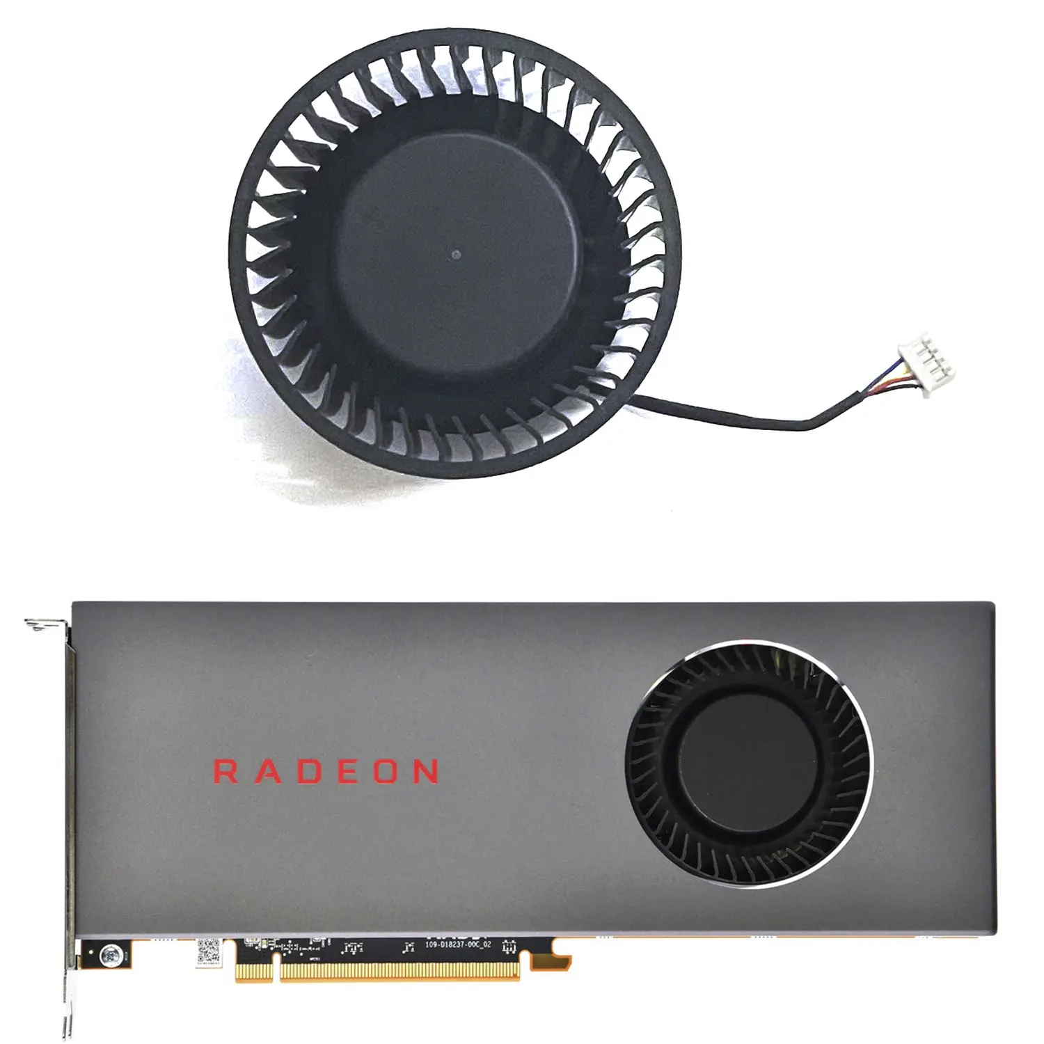 

New AMD GPU Fan 75MM 4PIN DC 12V 0.40A BFB1012SHA01 for AMD Radeon RX 5700 5700XT Reference Graphics Card Cooling