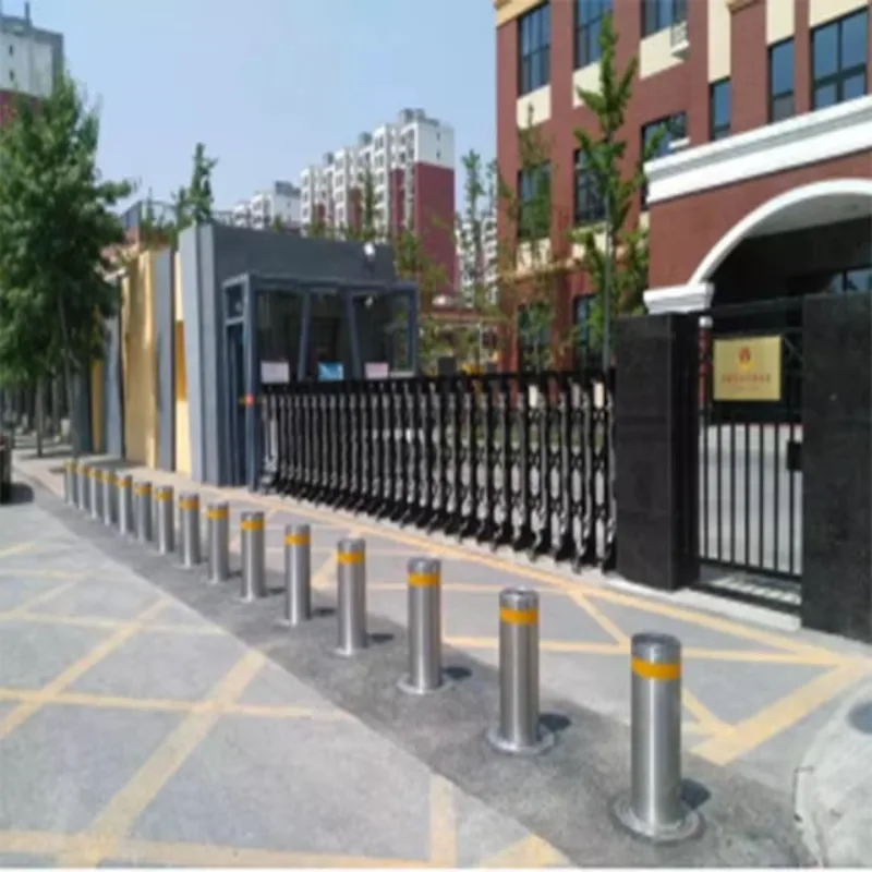 

Semi-automatic Retractable Lifting Bollards Traffic Barrier Rising Road Blocker Systems Flexible Bollard Barrier