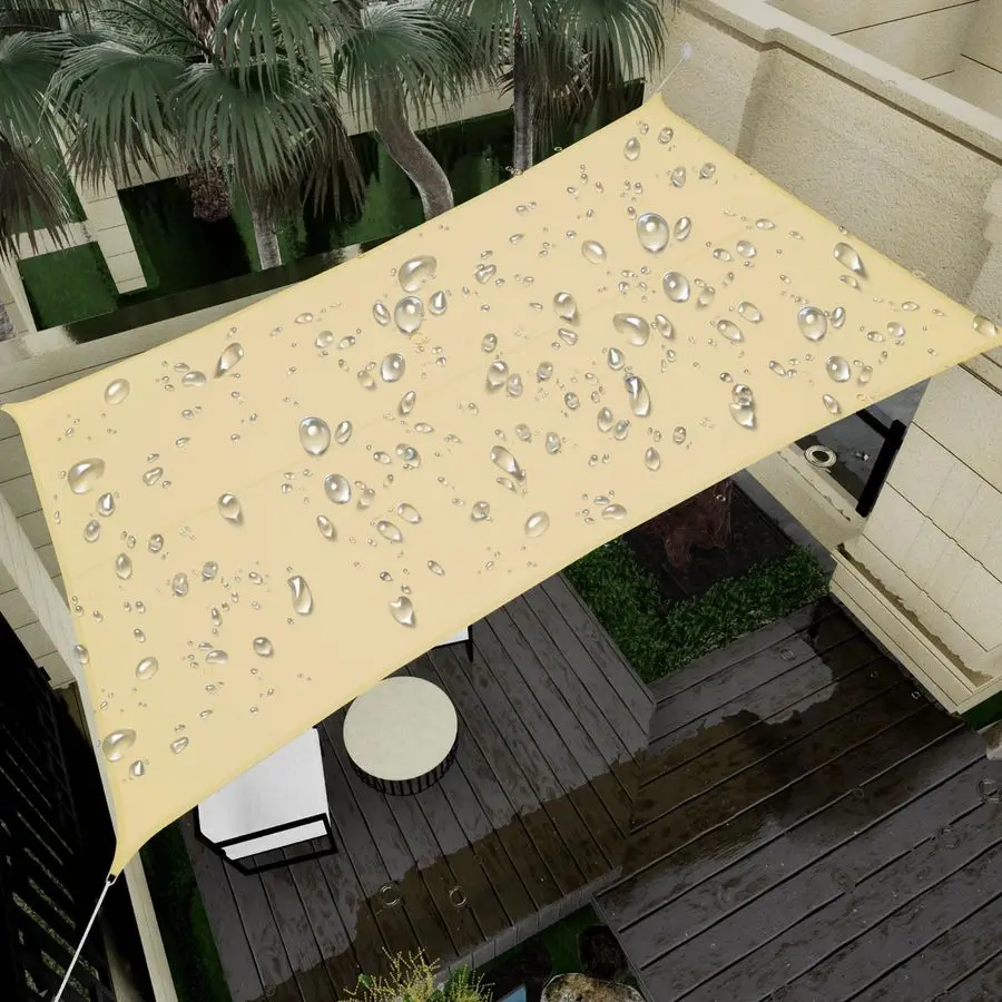 

Sun Shade Sail, 12 x 16 95 UV Block Sun Shade Canopy Rectangle Outdoor Shade Cover, Awning Shelter for Outdoor Patio Garden Back