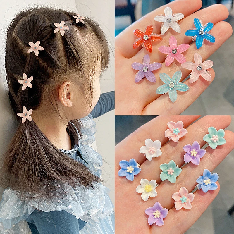 10Pcs Cute Fashion Braided Small Flower Hairpin For Women Girls Everyday Styling Mini Hair Claw Headdress Hair Accessories