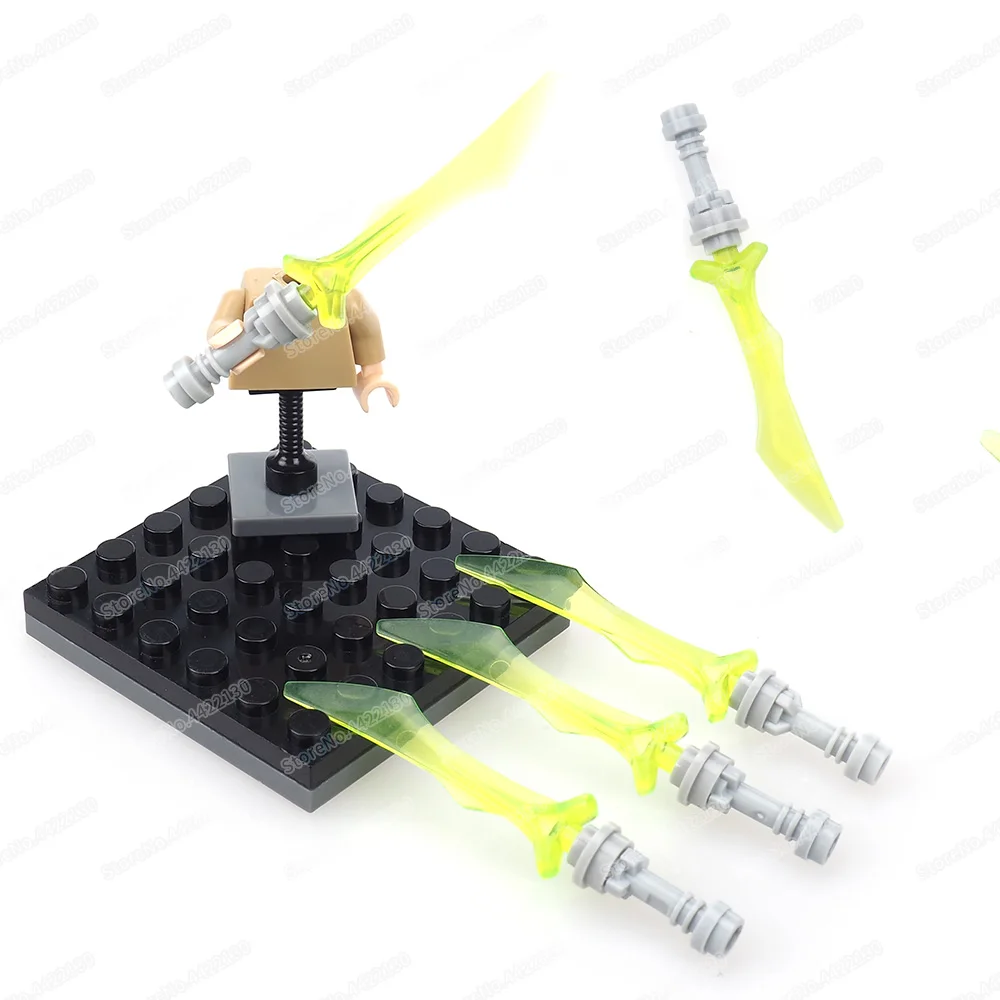 Jedi Warrior Weapons Mind Power Light Knife Building Block Moc Figures War Equipment Assemble Model Child Christmas Gift Boy Toy