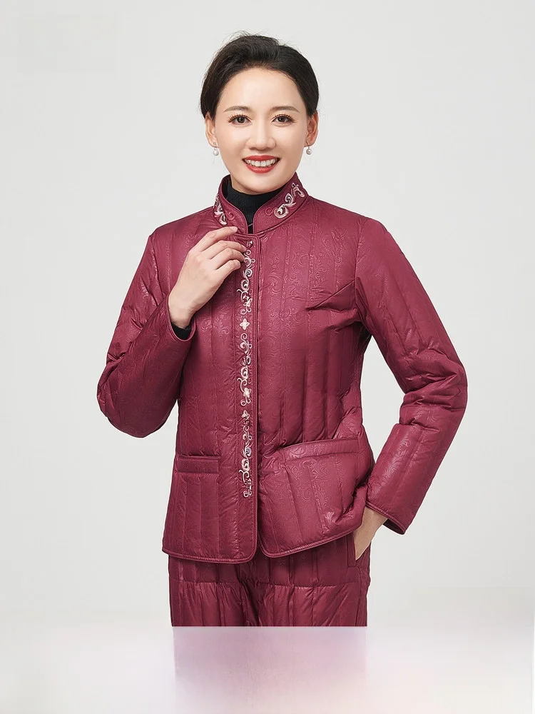 

Snow Mid-Fly 2026 Summer New down Underwear Women's Mom Style Floral Patterned Mid-Aged And Elderly Warm Slim Fit Polyester F...