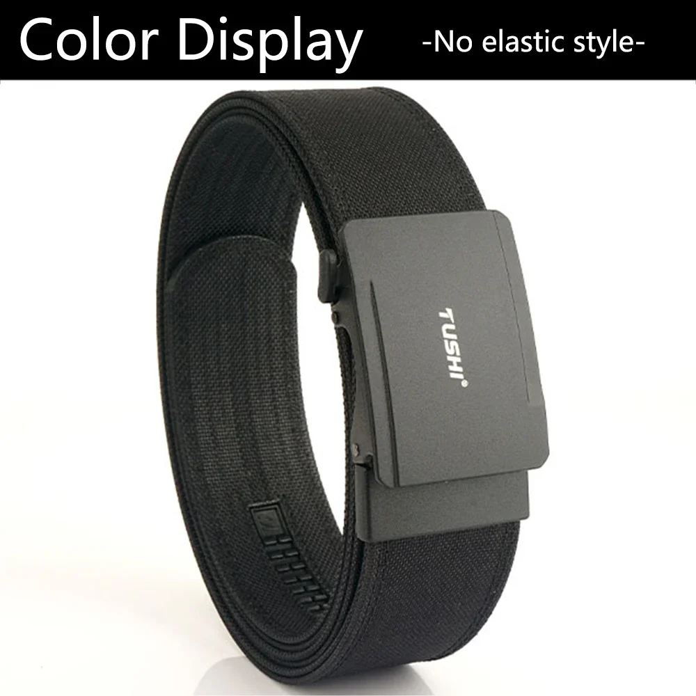 TUSHI Brand 4.3 Wide Thickened Gun Hanging Double-Layer Nylon Belt Versatile Casual Outdoor Tactical Automatic Buckle Mens