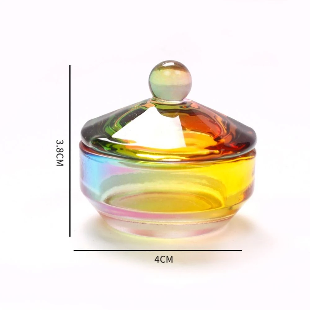 

Small Storage Mini Crystal Glass Cup Aesthetic Gel Liquid Powder Pen Brush Washer Luxury Unique Makeup Pot Jar Calligraphy