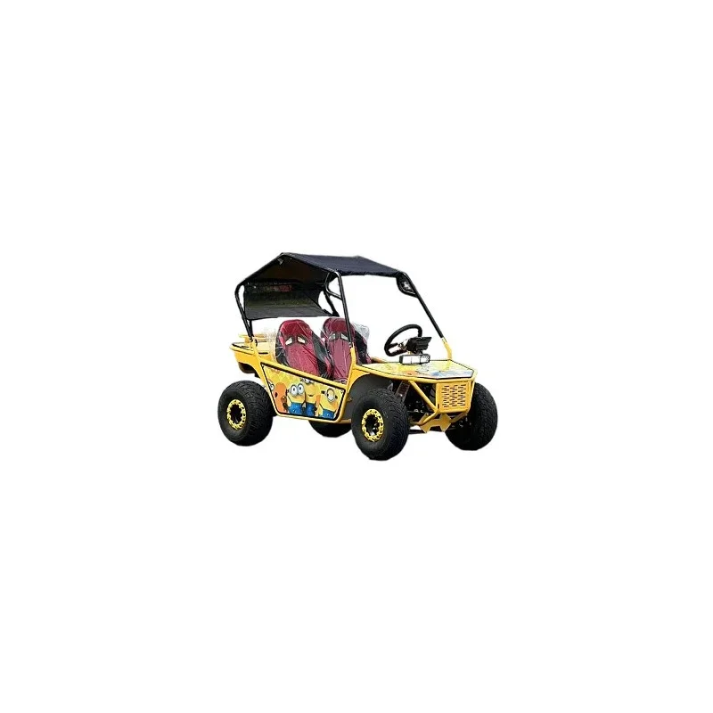 

Parent-child two-seater, electric, children, adults, go-kart, four-wheel, outdoor, beach car, play