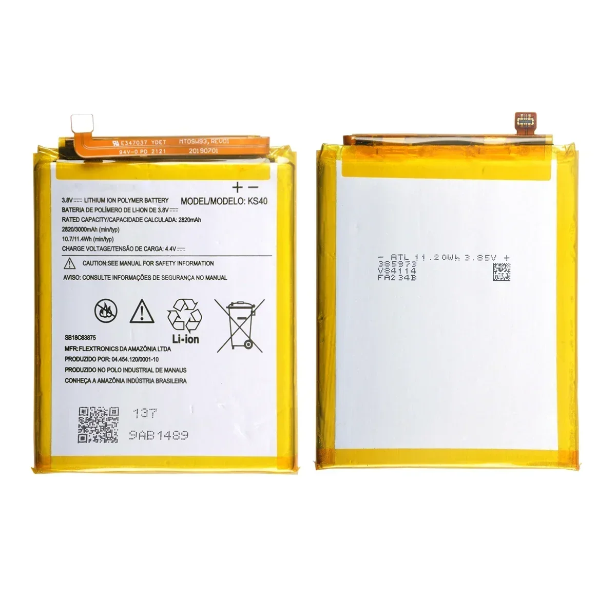 100% Original KS40 3000mAh Battery For Motorola Moto E6 Play XT2029 XT2029-1 Phone Batteries.