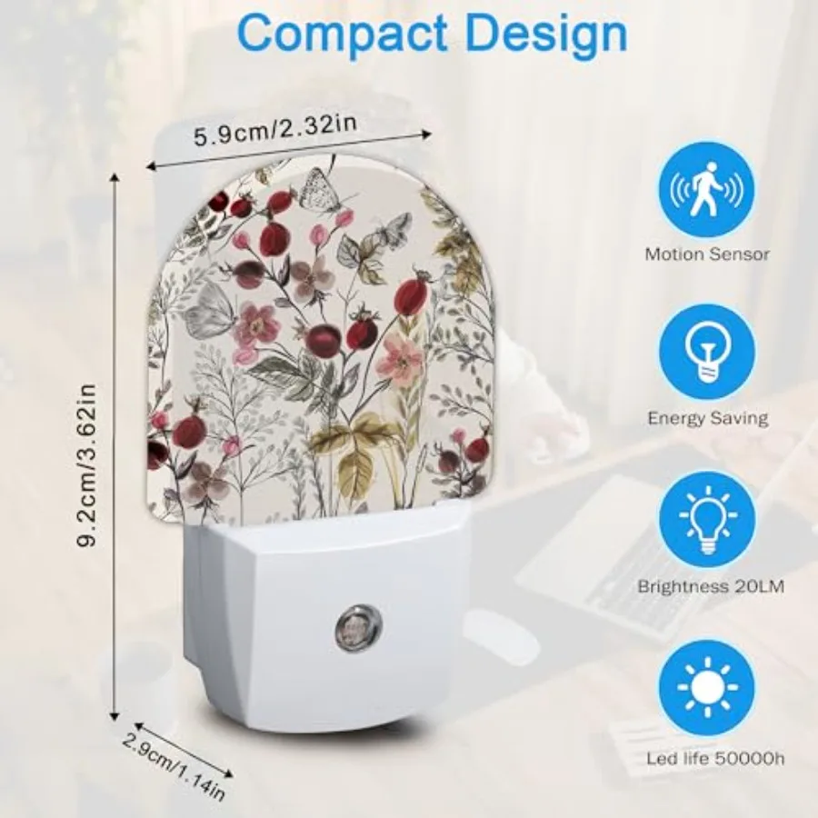 Night Light, Night Lights Plug Into Wall, Dusk to Dawn Sensor for Bedroom, Bathroom and Living Room for Women/Girls Gifts