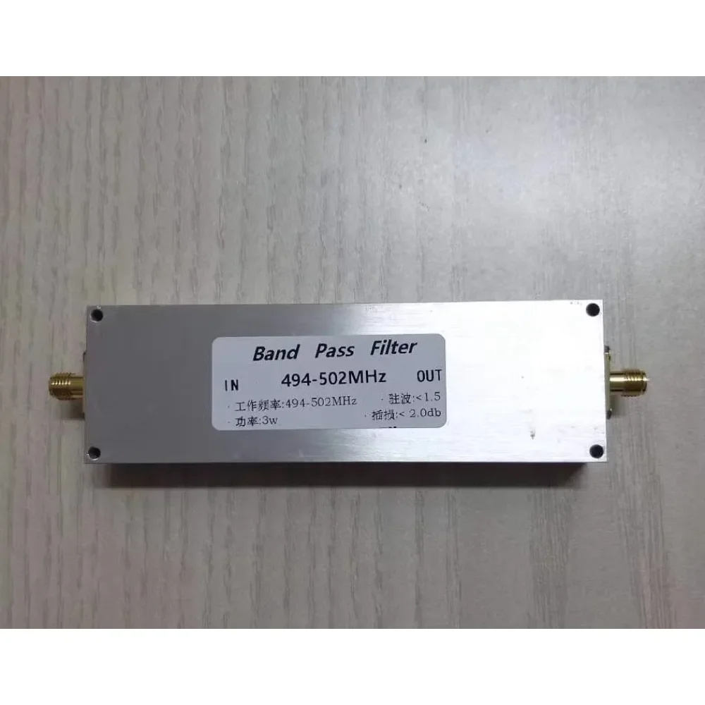 

BPF 498MHz Bandpass Filter Bandwidth 8MHz