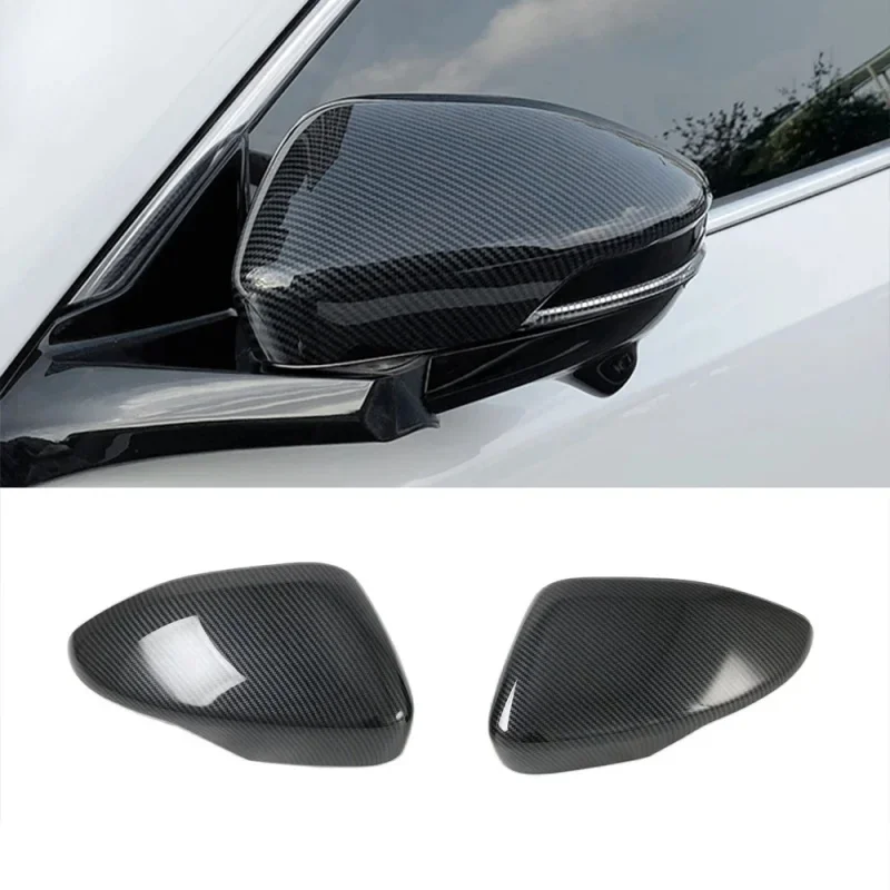 New！ Carbon Chrome Car Side Mirror Frame Rear View Mirror Cover Decor Anti Scratch For Changan UNIK UNI-K 2021-2024 Accessories