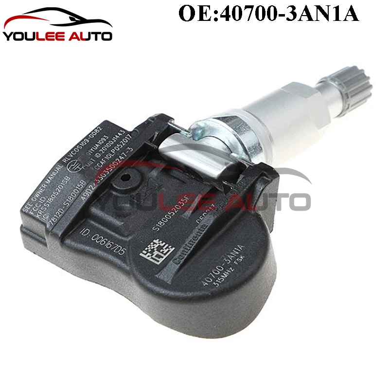 4PCS New 40700-3AN1A 407003AN1A 407003AN1B TPMS Tire Pressure Sensor 315MHZ For Nissan Leaf Sentra Versa 2012-2019 Auto Parts