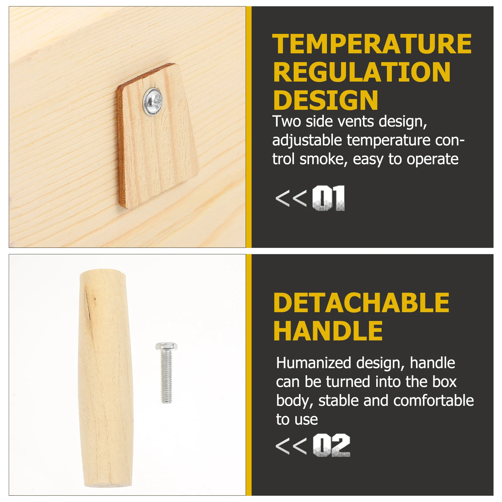 

1 set 1 Set Wooden Moxibustion Box Anti-Scald Moxa Massager For Back Neck Belly Therapy Tool Body Relaxation Massage Burner