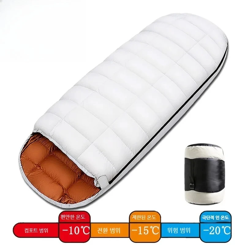 washable Ultralight 3 Season Sleeping Bags for home Traveling Camping sleeping bag Lohascamping Adult Down Sleeping bag Machine