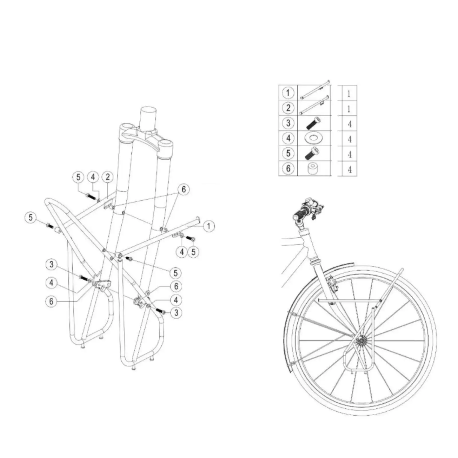 

Heavy Duty Bike Front Pannier Rack Silver Stainless Steel Easy Installation Front Carrier for 24 Inch and 700C Touring Bicycle