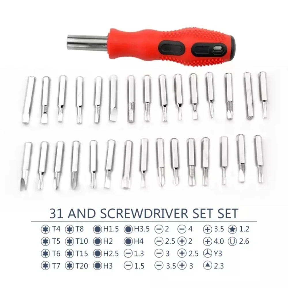 31 in 1 Pagoda Type Universal Screwdriver Multitool Set Manual Combination Maintenance Driver Screw Batch Mobile Phone Repair