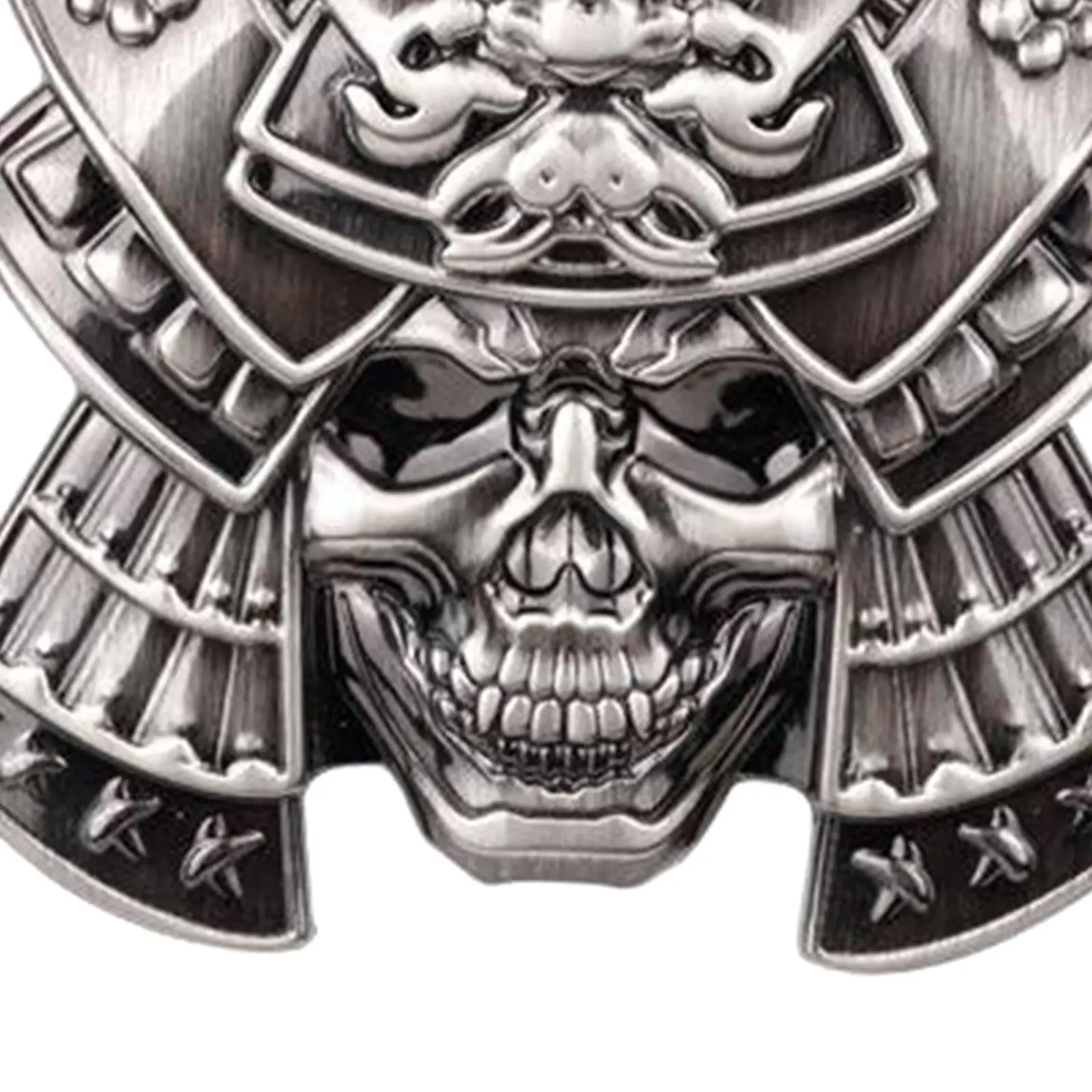 3-5pack 3D Samurai Mask SUV Car Sticker Trunk Tumblers Badge Decal Silver