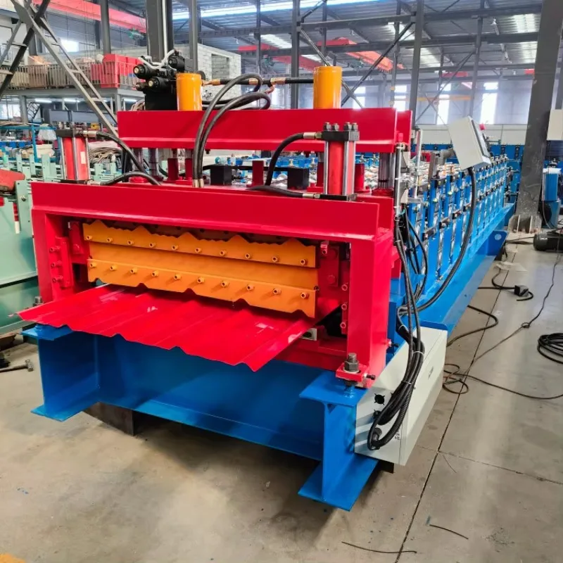 Practical Hot Selling Colored Steel Double Layer Roof Tile Forming Machine High Productivity PLC Delta Double Forming Machine