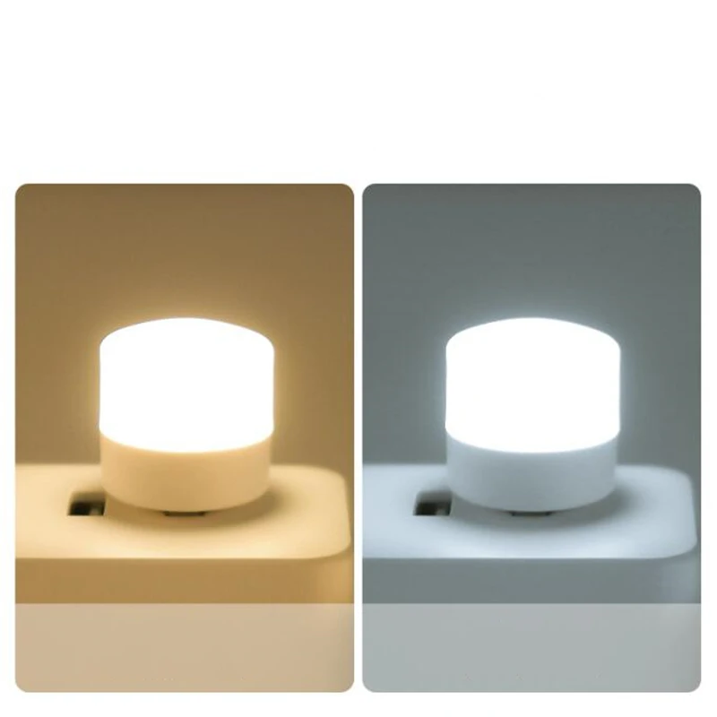 Wholesale Pocket Mini LED USB Night Light Lamp For Power Bank Charging USB Book Lights Small Round Reading Eye Protection Lamps