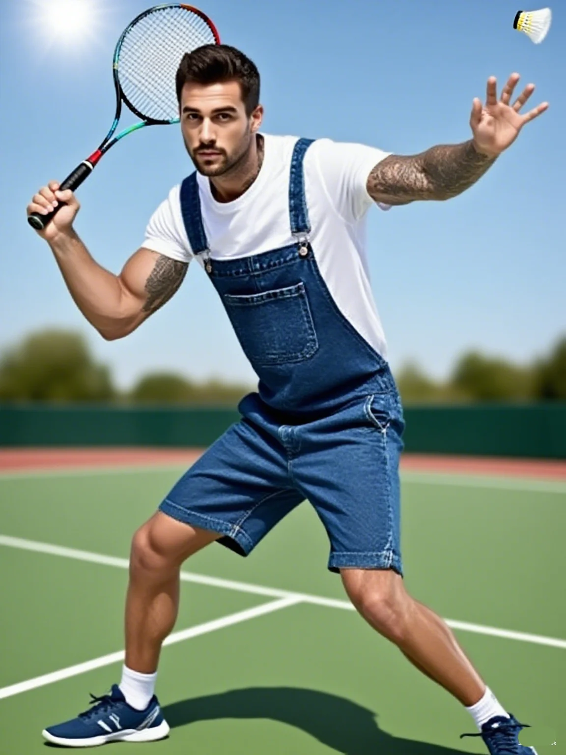 Фото Мужской джинсовый комбинезон, ретро-комбинезон, спортивные штаны, комбинезон с несколькими карманами, спецодежда, повседневные брюки, мужские рабочие брюки