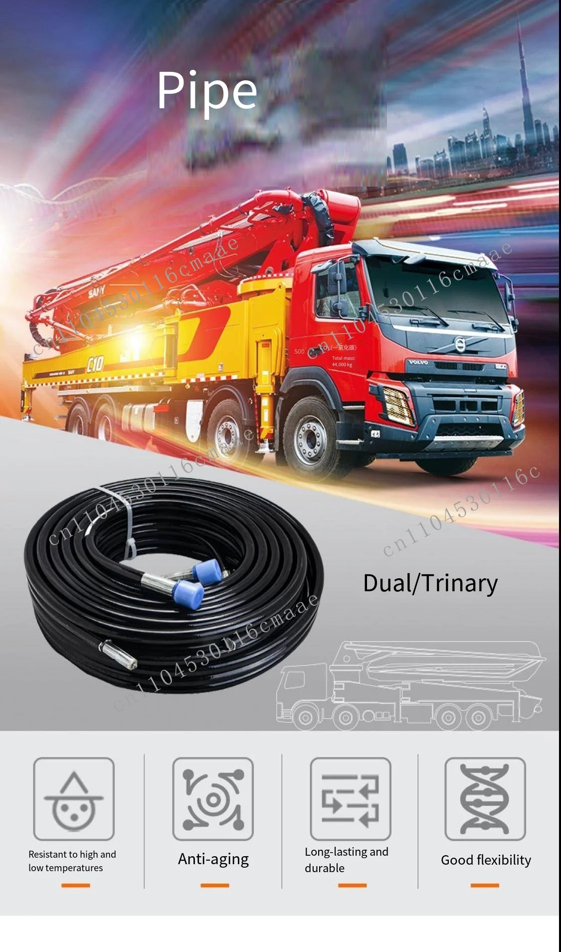 Rubber hose R8 6-DKOL (6) -DKOL90 (6) -6000