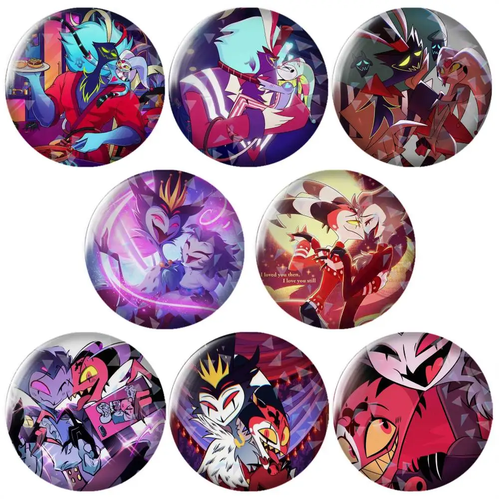 Blitzo Loona Helluva Boss Stolas-s Brooch Metal Decorative Brooch Pins for Backpack Clothes Jacket Accessories,Souvenir.