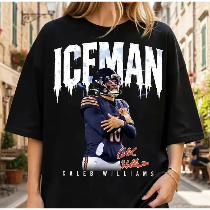 100% Cotton Unisex Ice Man Williams Chicago Football Tshirt, Chicago Football Vintage 90s Shirt, Vintage Oversized Sport Tee, Retro American Football Bootleg