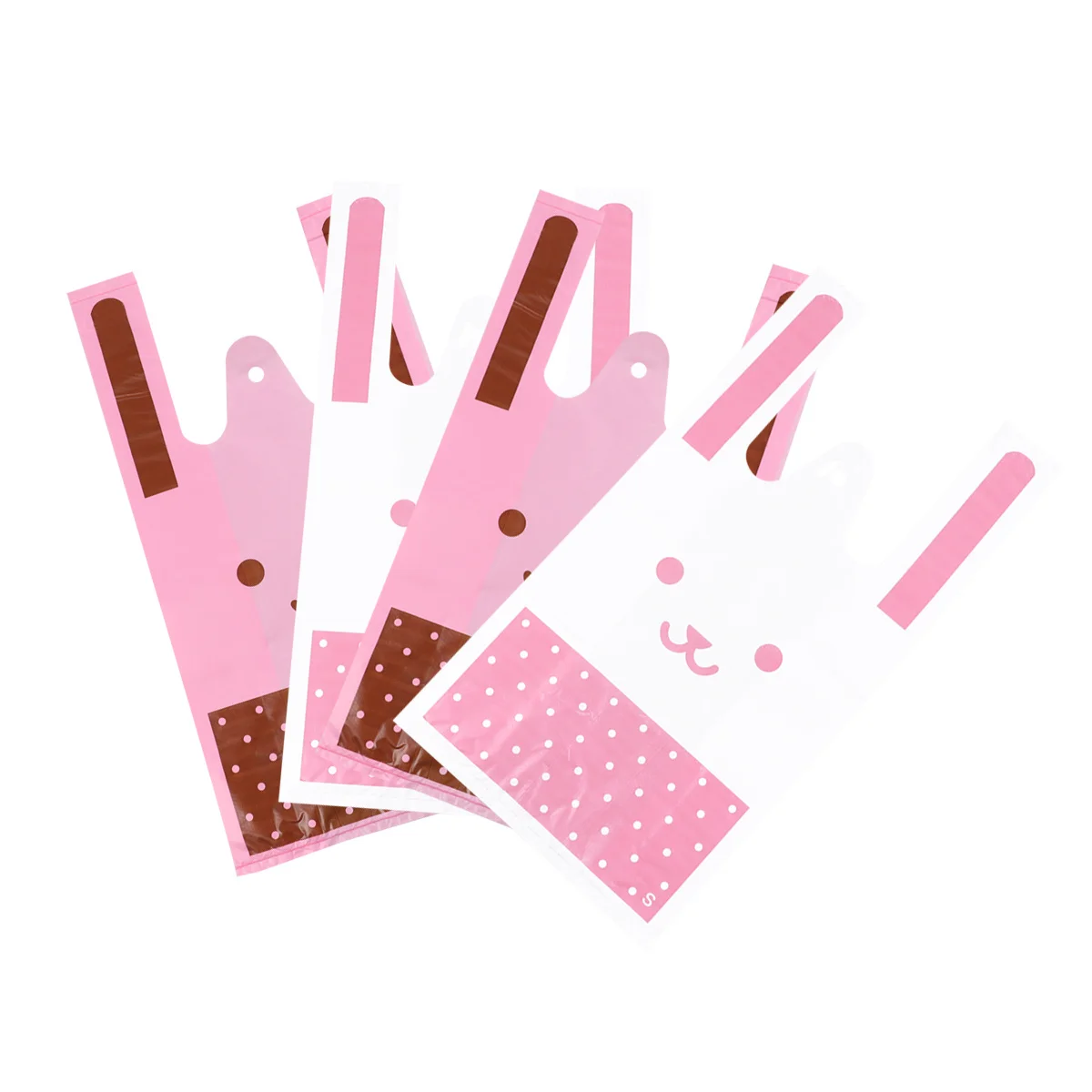 

100Pcs Gift Packaging Bags Rabbit Print Plastic Portable Lightweight Party Favor Wrapping Tote Bags Gift Bag Fashion Tote Bag