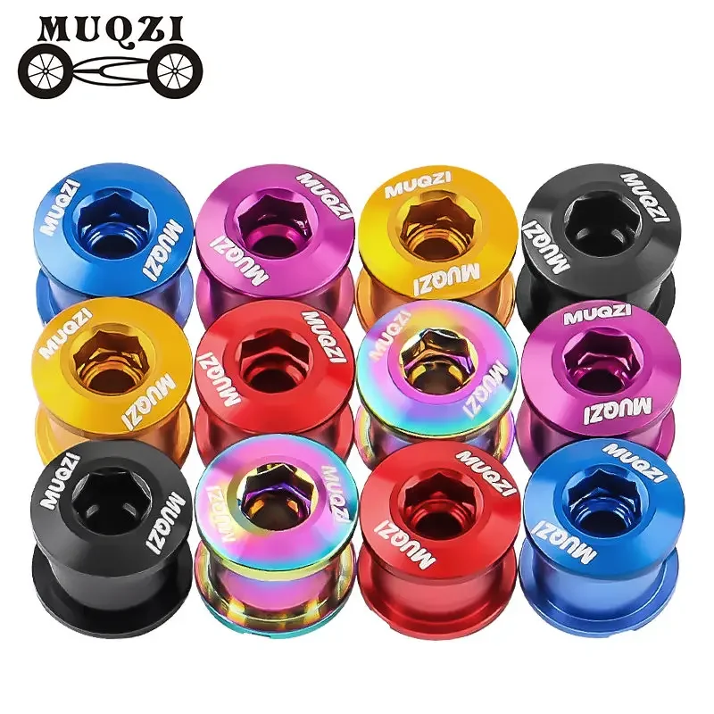 MUQZI 4/5PCS Bicycle Chainring Bolts 6.5mm 8.5mm Single Double Crank Chainwheel Screws MTB Plate Screws