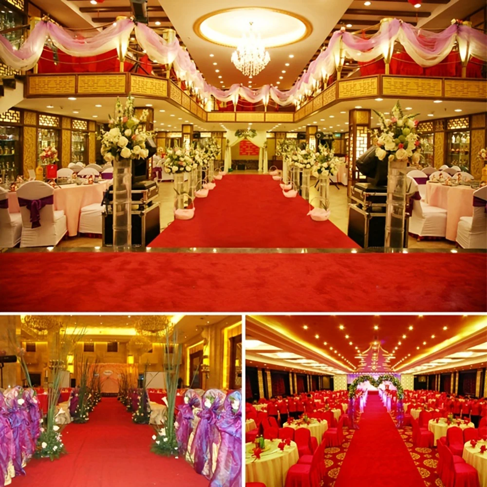 Red Carpet Wedding Stage Stairs Wedding Large Exhibition Graduation Ceremony Outdoor Corridor Running Carpet