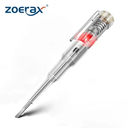 ZoeRax Electrical Test Pen One Word Bit Screwdriver Non-contact Induction Intelligent Voltage Indicator Light Tester Pen Tool