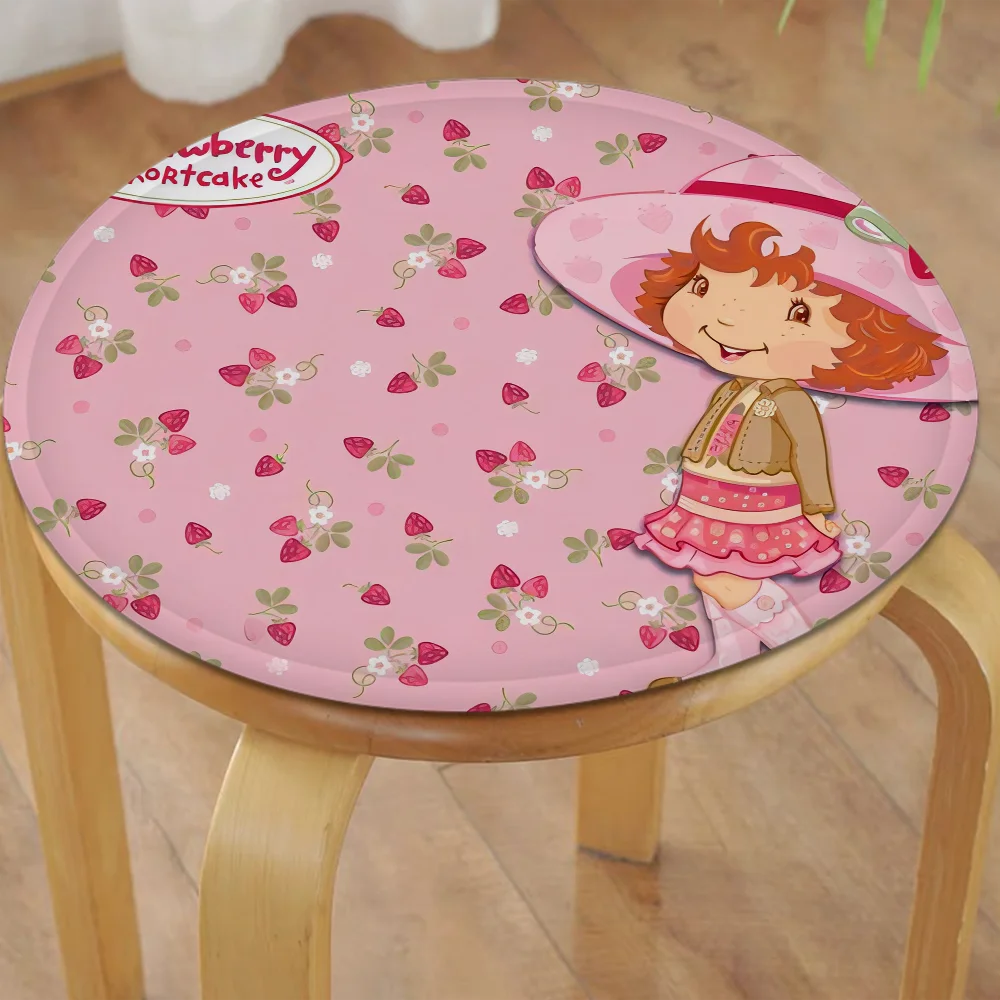 Cartoon S-Strawberry S-Shortcake Decorative Chair Mat Soft Pad Seat Cushion For Dining Patio Home Office Outdoor Garden Seat Mat