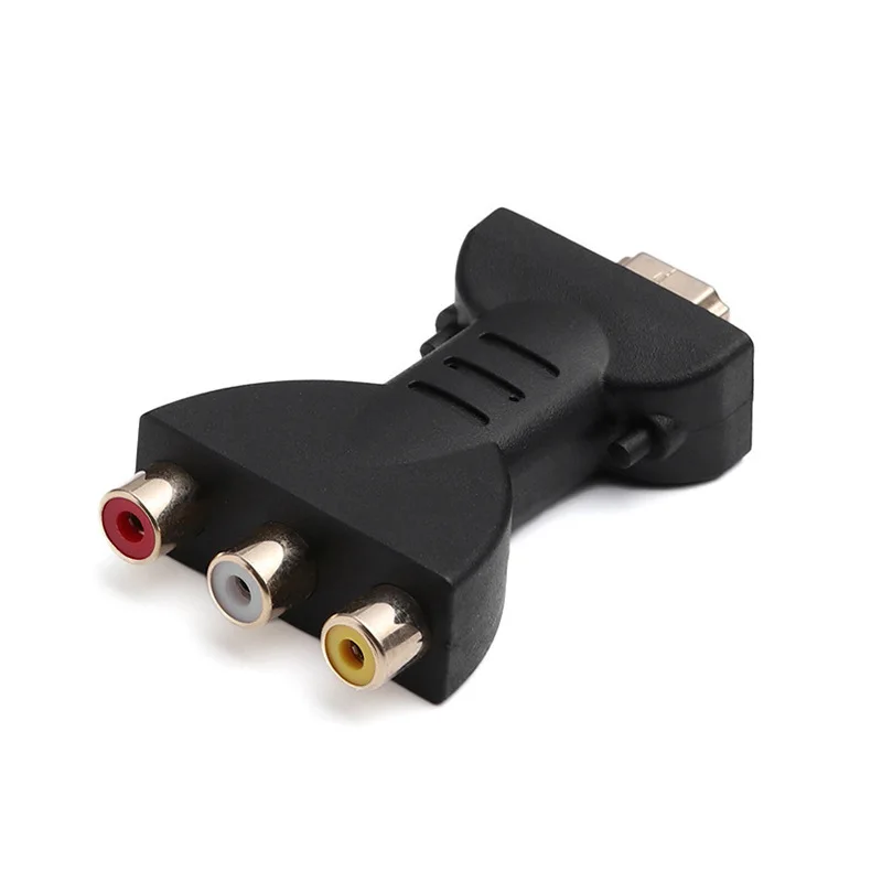 HDMI-compatible Male to 3 RCA Female Composite AV Audio Video Adapter Support 720p 1080p Digital Signals Converter for TV
