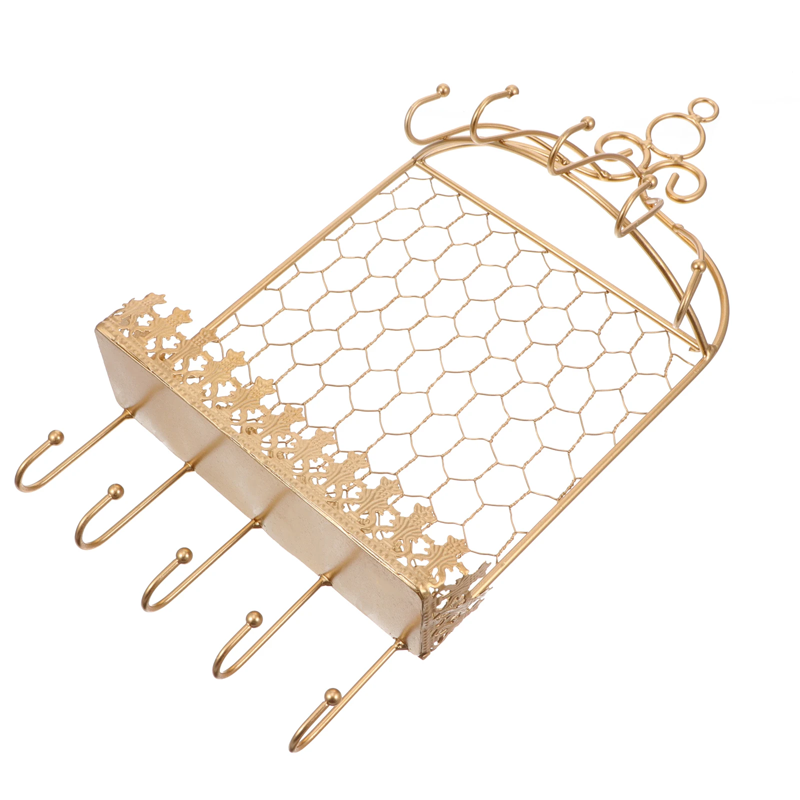 

1pc Wrought Iron Stand Jewelry Display Rack Earring Mounted Storage Organizer Premium Material Long Service