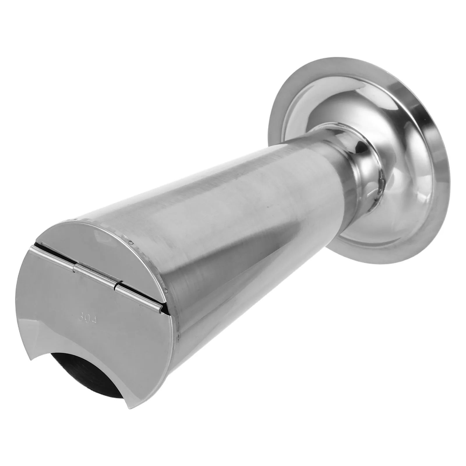 Tube de rangement pour pinces et forceps en acier inoxydable de qualité 304, conception en cône inversé pour une distribution précise de cotons-tiges et de gaze, idéal pour les salons.