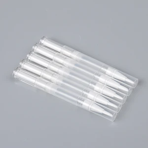 5Pcs 3ml Transparent Twist Nail Twist Pens Empty Transparent Nail Oil Pen With Brush Cosmetic Container Pen Lip Gloss Tubes 10 best sales lipgloss container - №9