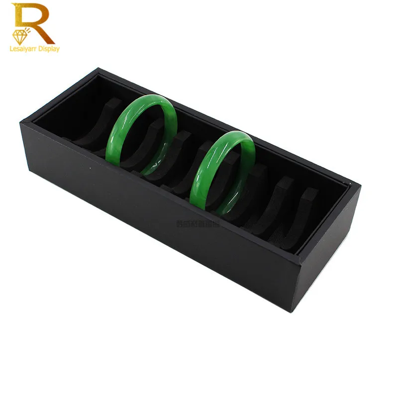 High Quality 10 Cells Jade Bracelet Display Box Jewelry Tray Holder Anklet Storage Case Bangle Showcase