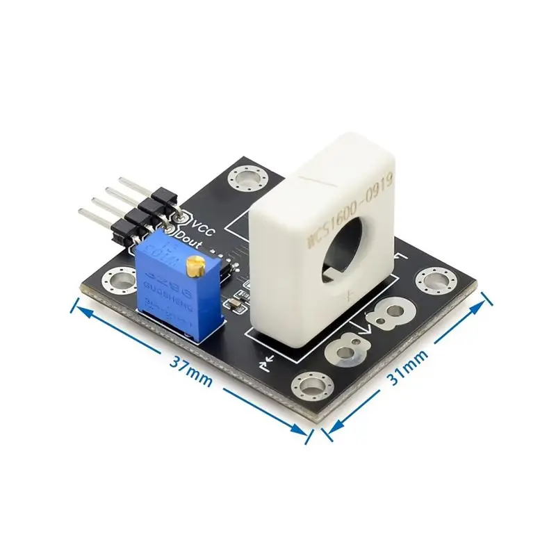 ABLQ Hall Current Sensor 3-5V Adjustable DC100A 70A 35A Short-Circuit Overcurrent Protection Module WCS1600