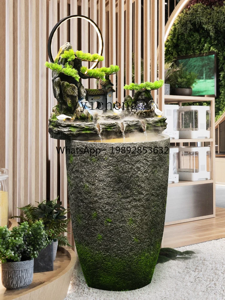Fengshui Wheel Artificial Mountain and Fountain Fortune Floor Ornaments Company Office Decorations