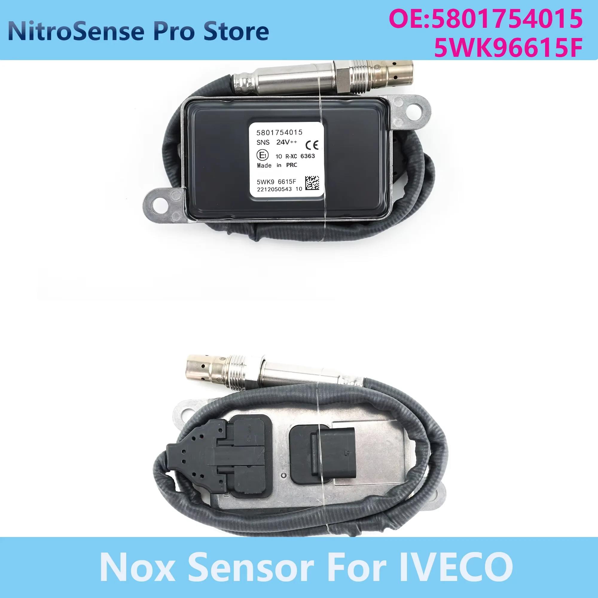 

5801754015 5WK96615F 5WK9 6615F 580 175 40 15 New Nitrogen Oxide Sensor Nox Sensor 24V For IVECO Truck