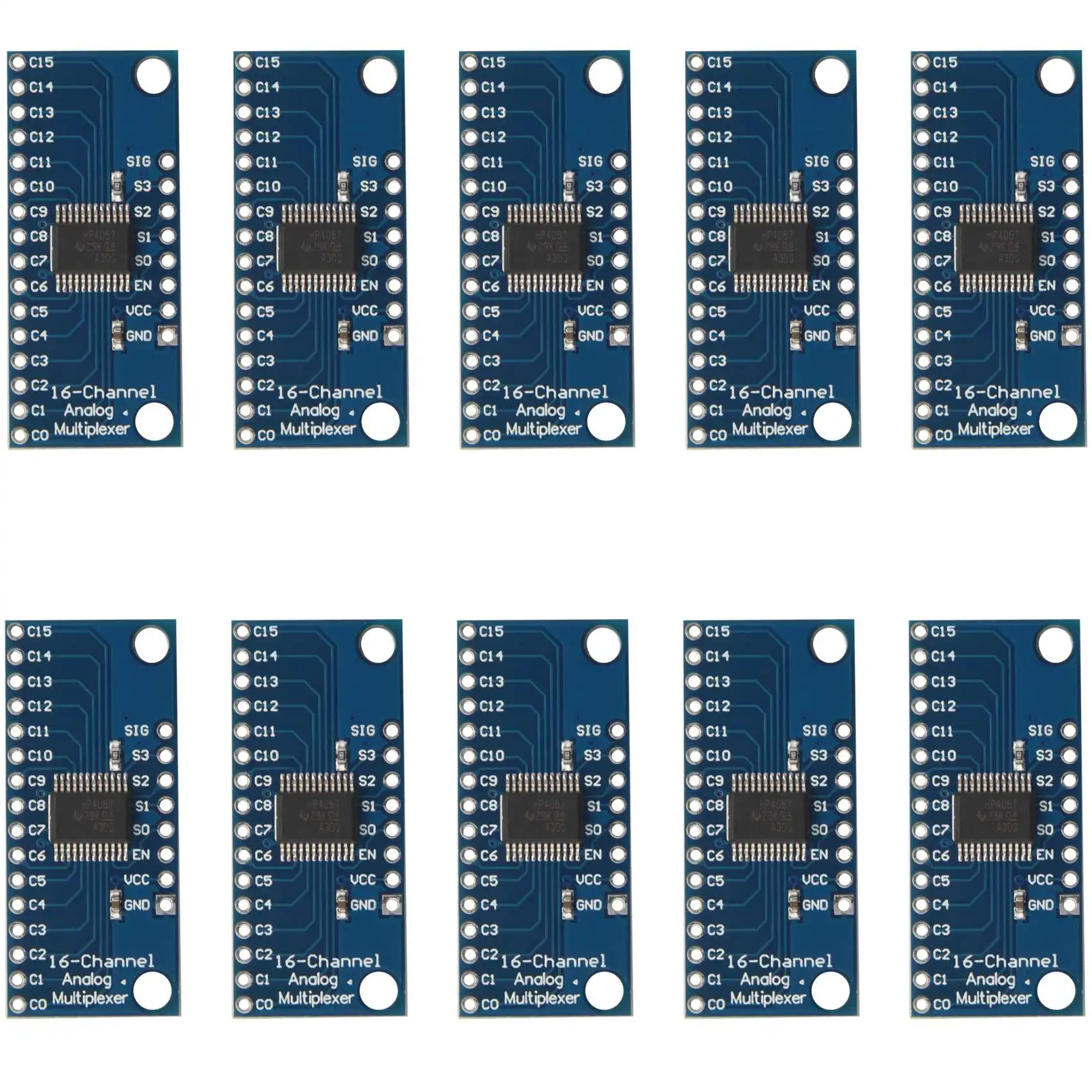 M18K-10Pcs 16CH Analogue Multiplexer Module 74HC4067 CD74HC4067 Precise Module Digital Multiplexer MUX Breakout Board