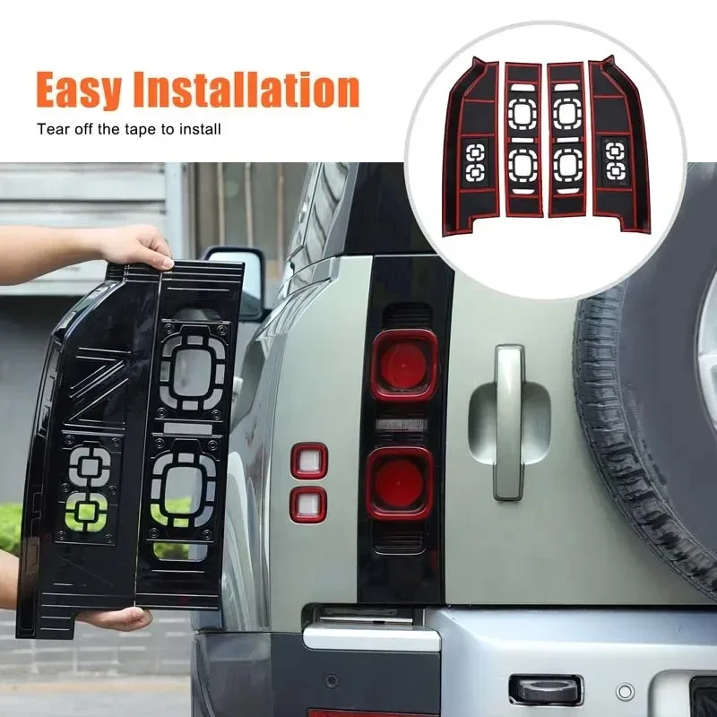 

For Land Rover Defender 90 110 130 2020-2025 Car Rear Tail Light Cover Brake Light Wide Indicator Cover Trim Car Accessories