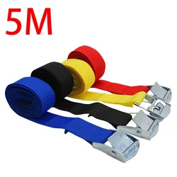 5M Buckle Tie-Down Belt Cargo Straps Pressure Buckle Straps Adjustable Heavy Luggage Fixing Lifesaving Defens Buckle Safety Rope