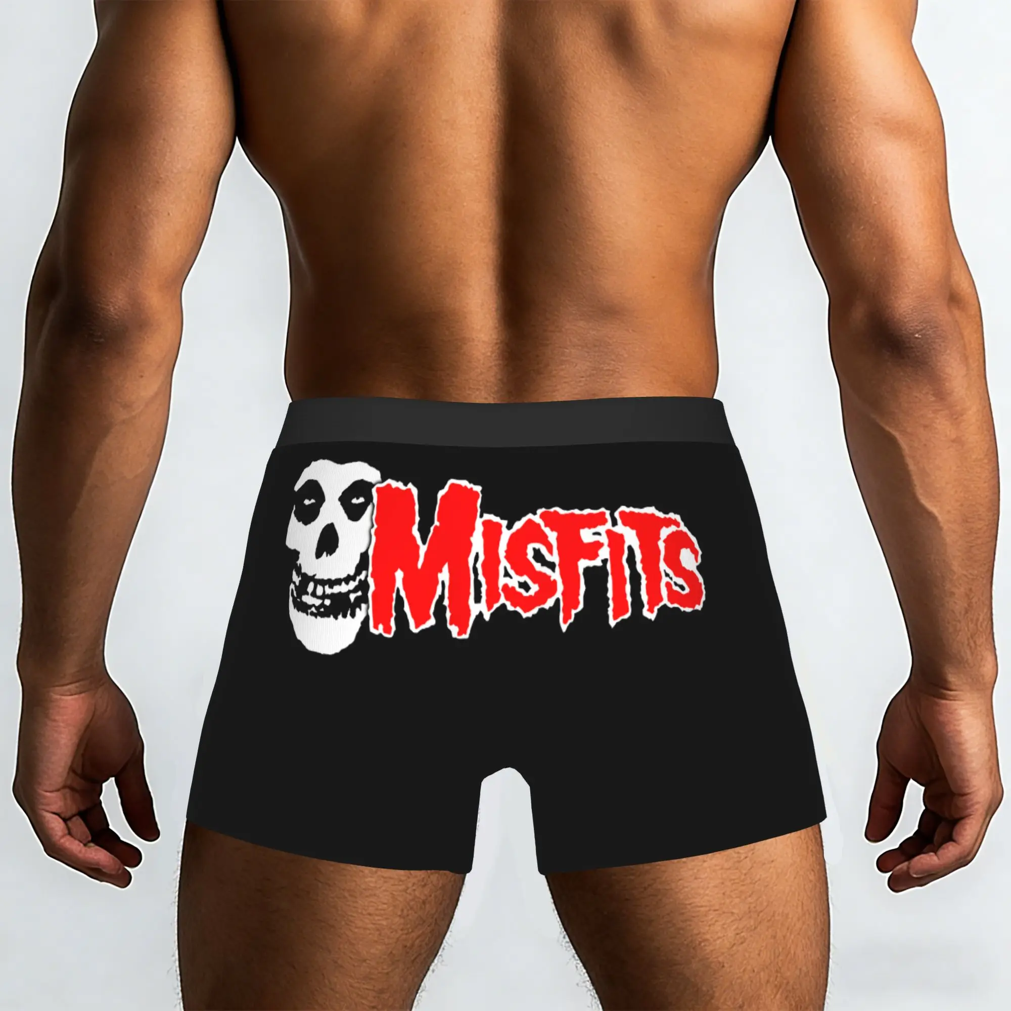 Custom Rock Punk Band Misfits Skull Face Heavy Metal Boxers Shorts Men  Briefs Underwear Novelty Underpants
