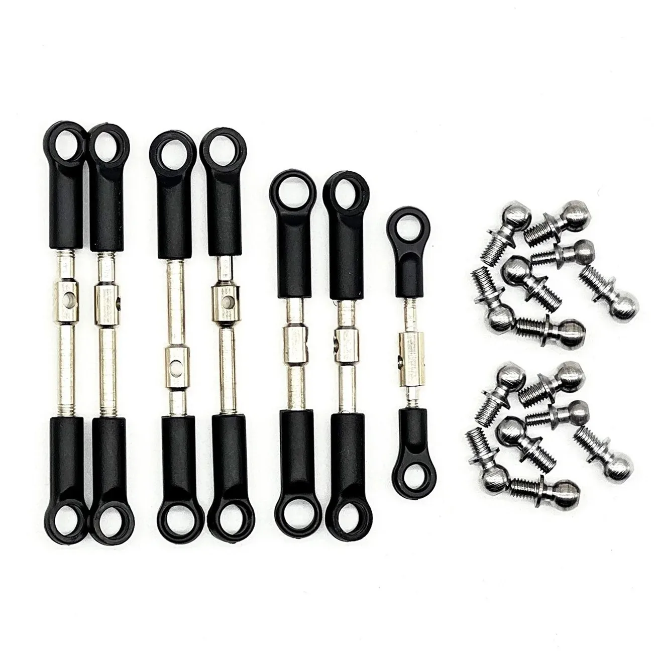Wltoys 144001 144002 144010 124007 124016 124017 124019 Spurstangen-Verbindungsset Servo-Verbindungsstange Lenkungskopf-Set RC Auto Ersatzteile