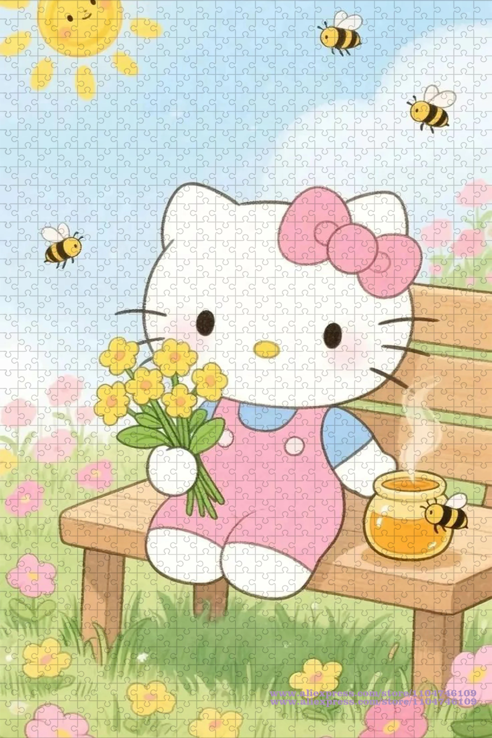 Sanrio Hello Kitty Puzzel 108/200/300/500/1000/1500 Stuks Intelligentie puzzels voor Kinderen Verjaardag Diy Unieke Puzzel Gift