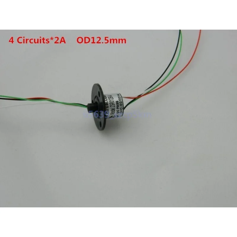 PP+ Slip Ring  2A 240V OD12.5mm , 4 Wire Capsule Slip Ring,Micro Collector Ring