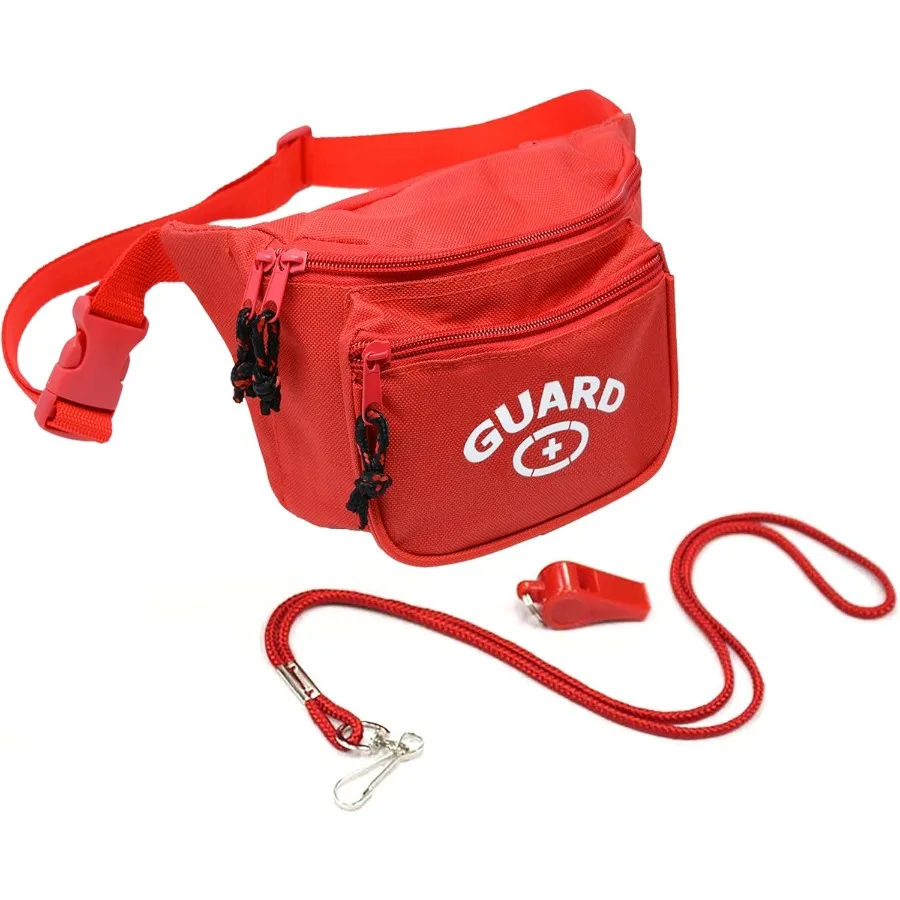 صفارة Adoretex Guard Fanny Pack مع مجموعة معدات الحبل - حزمة الإسعافات الأولية مع حزام قابل للتعديل و3 جيوب بسحاب #2