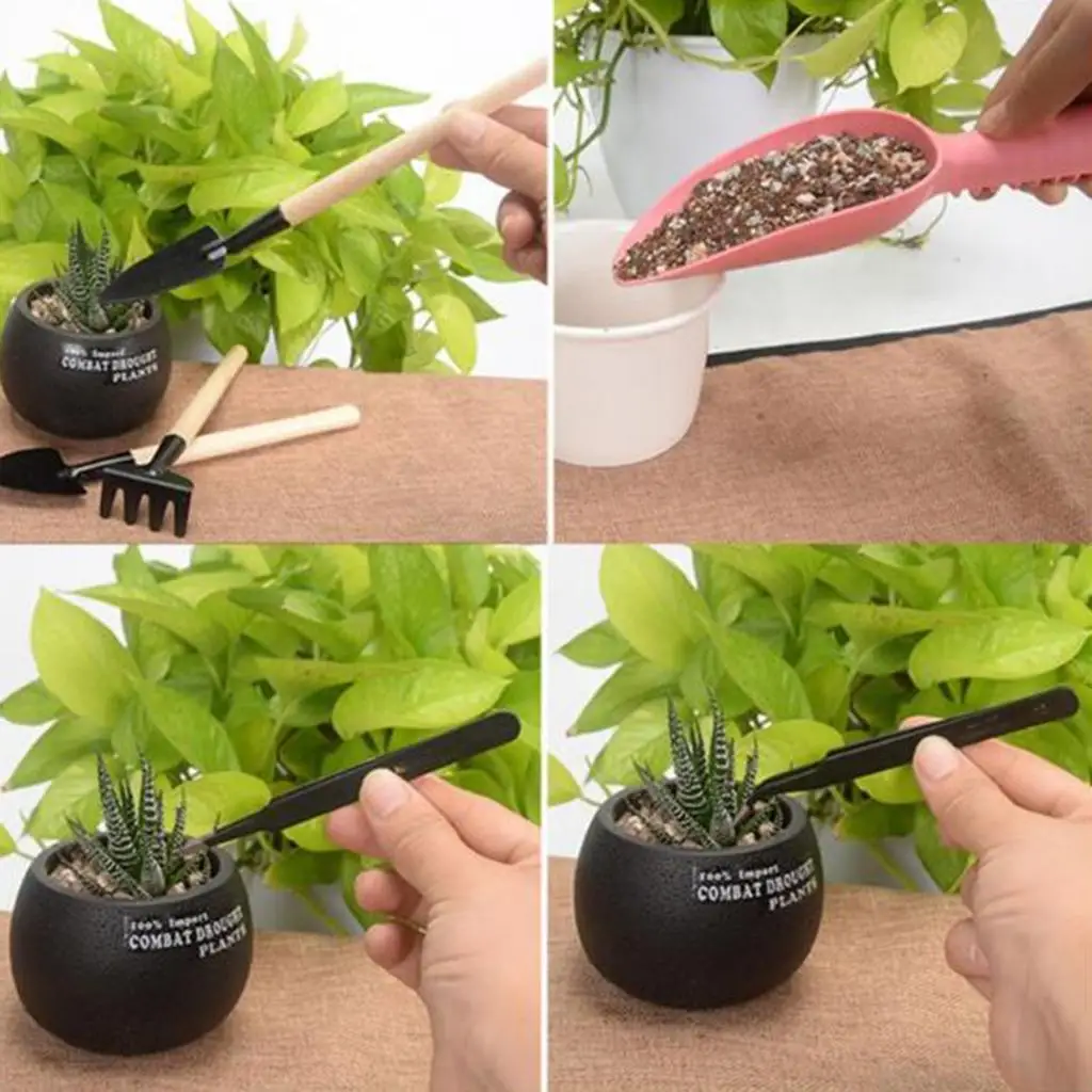 1 Set Indoor Little Hand Gardening Tool DIY Miniature Fairy Garden Small Tools